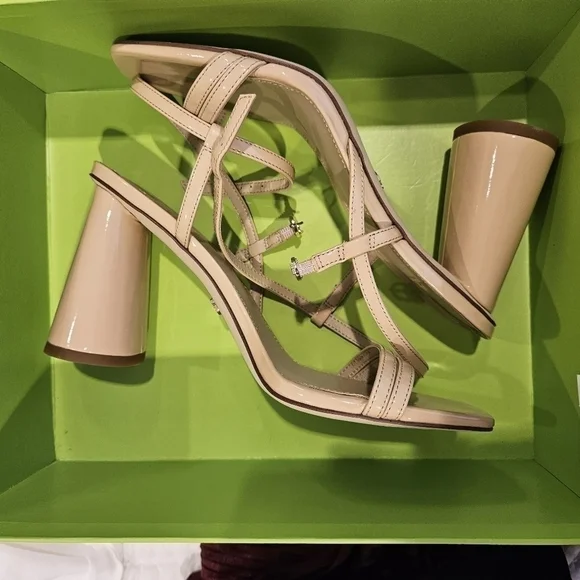 Sam Edelman Patti Ankle Strap Sandal in BEIGE Size 8 - Picture 13 of 14